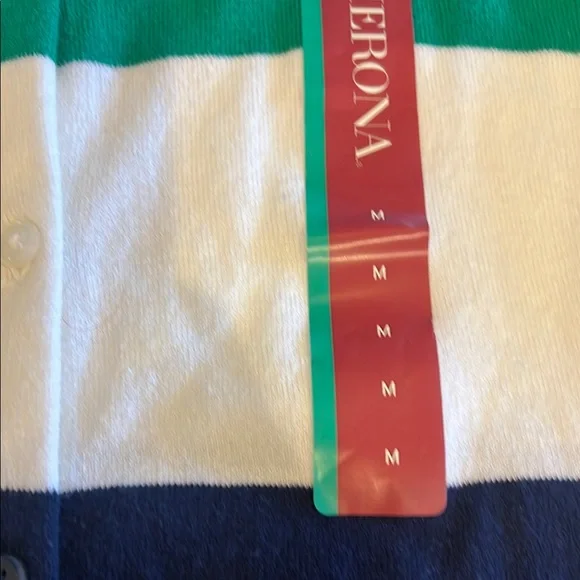 Merona Women's Colorblock Cardigan Sweater - Green, White, Navy, Gray Medium - Picture 6 of 10